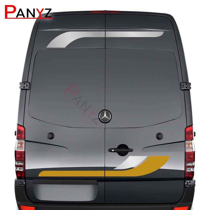 6Pcs/Lot Car Body Stickers Motorhome Stripes DIY Graphics Sport Vinyl Decals For Mercedes Benz Sprinter Decor Accessories