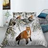 Quilt Cover, Pillowcase Two Or Three-Piece Set, Polyester Fox 3D Digital Printing