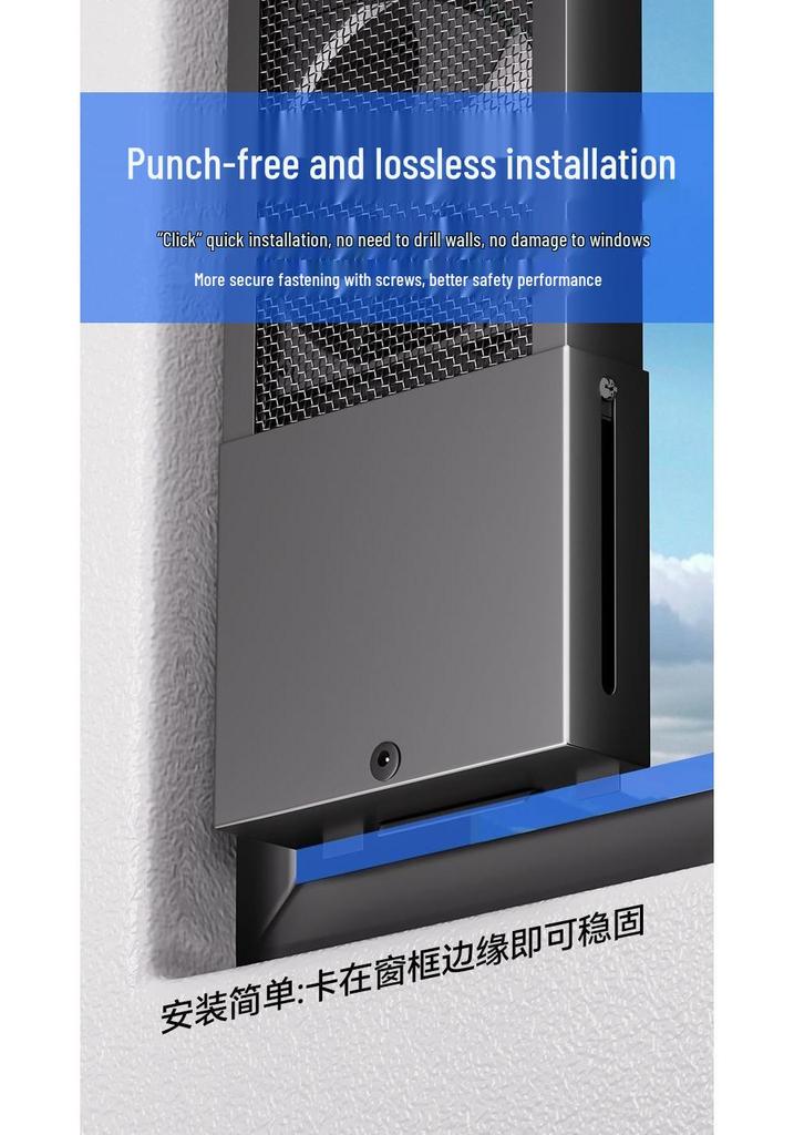 No-Installation, Drill-Free Window Exhaust Fan for Bedroom Ventilation
