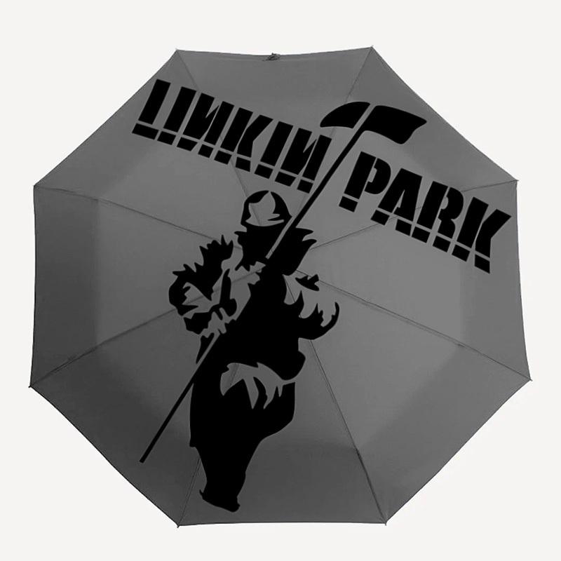 

1pc Linkin Park Band Logo Automatic Umbrella - 8-Rib Foldable Design, Outdoor Adventures, Durable Canopy Material yy250823176