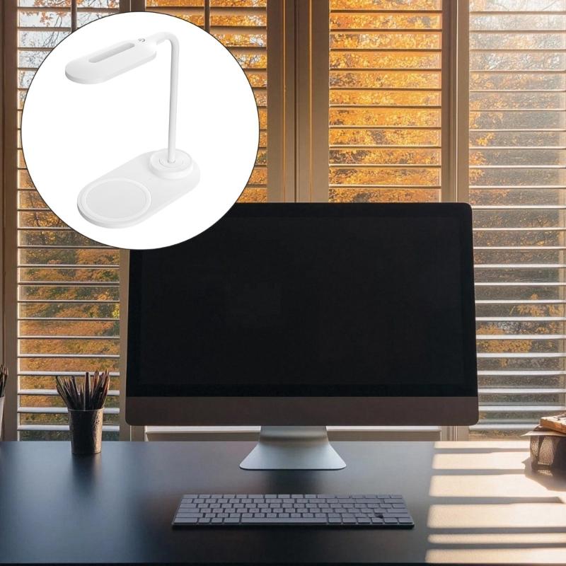 Flexible Bedside Lamp Wireless Phone Charger 15W Fast Charging Dimmable Reading Light Upgrades for Home Office Essential