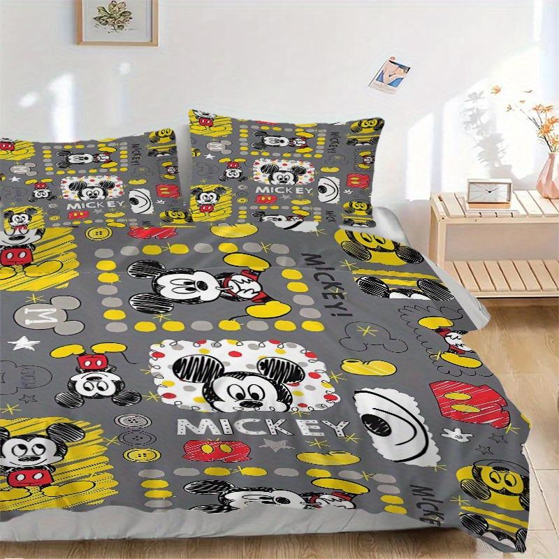 

3 шт. Комплект постельного белья Микки, Включает 1 пододеяльник и 2 наволочки, Без наполнителя, Мягкий и удобный для домашней спальни F066 135x200cm
