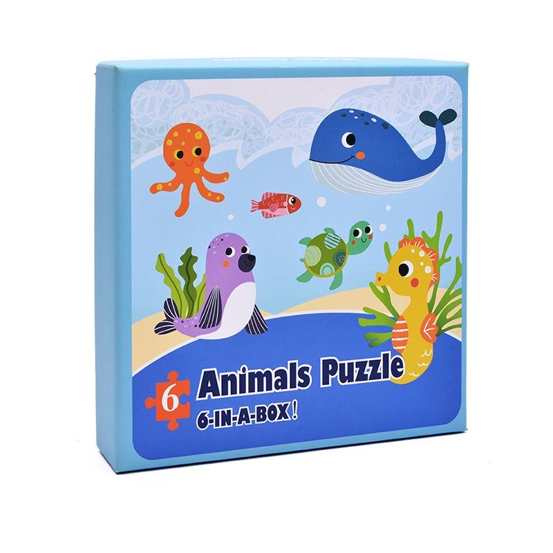 Wooden Puzzle Set Farm Forest Ocean Traffic Themes