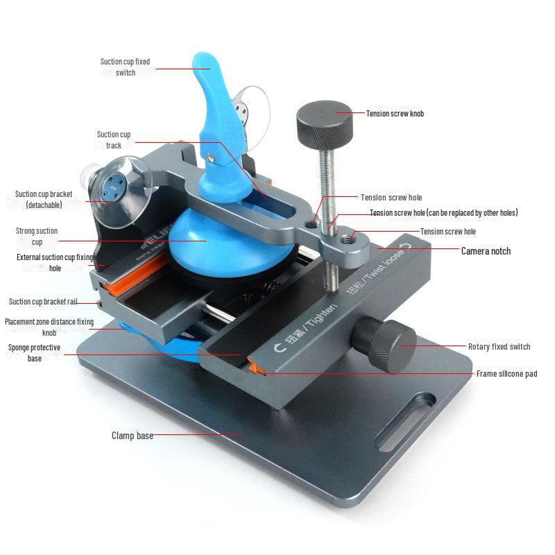 RL-601S Plus Multi-Function Rotating Clamp, Screen Repair Strong Suction Cup Tool