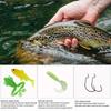 Tackle Box Soft Fishing Lures Kit Hook Set Silicone Soft Lures Hooks  Fishing Accessories