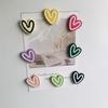 8pcs Colorful Heart-Shaped Fridge Magnets for Photos and Notes – Vibrant Resin Kitchen Decor, Perfect for Refrigerators