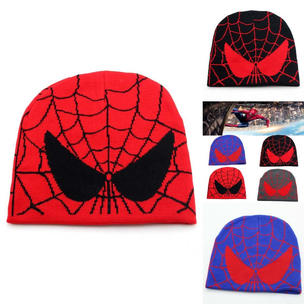 Berretto in Maglia Jacquard Spiderman Accessorio Invernale di Qualità Premium per Uomo e Donna
