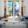 2Pcs Polyester Colorful Natural Scenery Printing Window Curtains Birthday Party Decoration Backdrop Drapes for Living Room