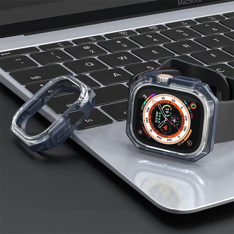 TPU Etui Ochronne Na Apple Watch Ultra 49mm Silikonowy Zderzak Etui Pokrowiec Powłoka Na iwatch seria 8 7 45mm 41mm akcesoria