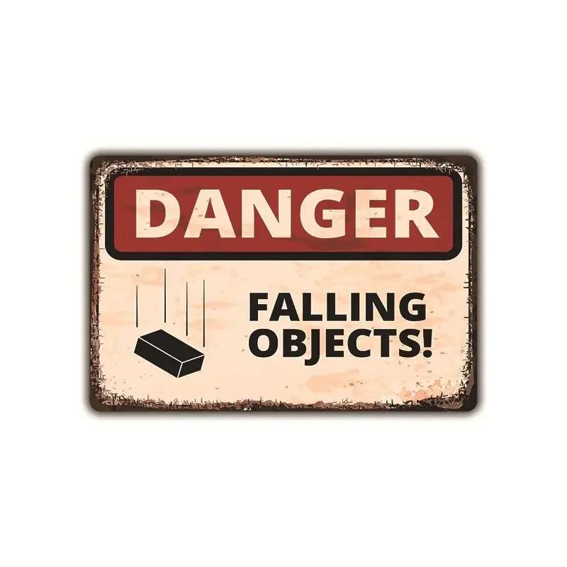 New Public Hazard Warning Sign Metal Tin Garden Signs Decorative Painting Frameless Hanging Paintings Living Room Home Decor
