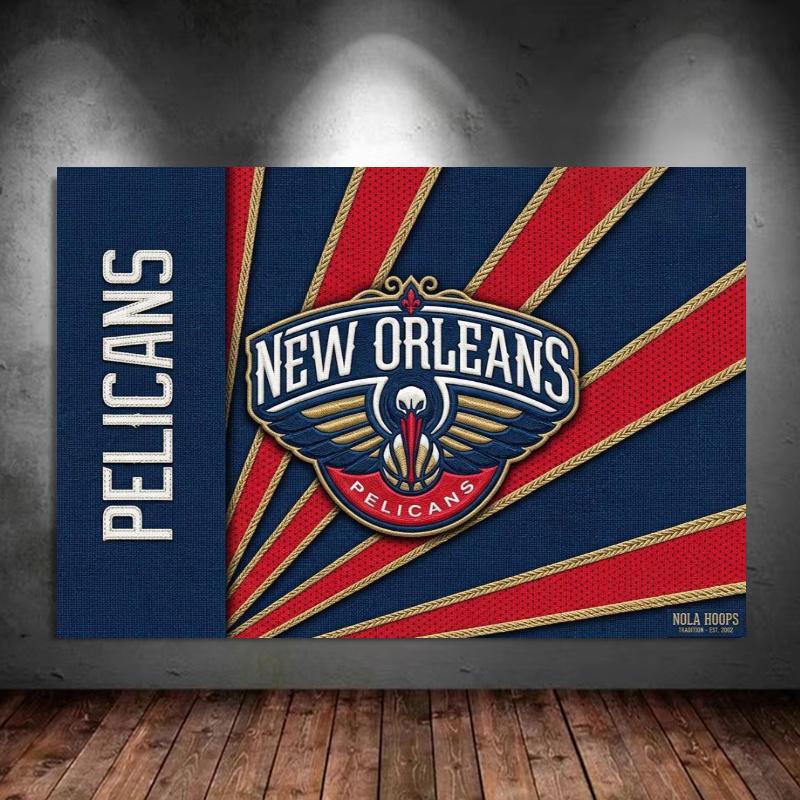 New Orleans Pelicans 100% Round Full Drill 5D DIY Diamond Painting Embroidery Cross Stitch Rhinestone Décor