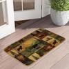Retro Butterfly Floor Mat Bathroom Door Mat Dirt Resistant and Easy To Maintain Foot Mat