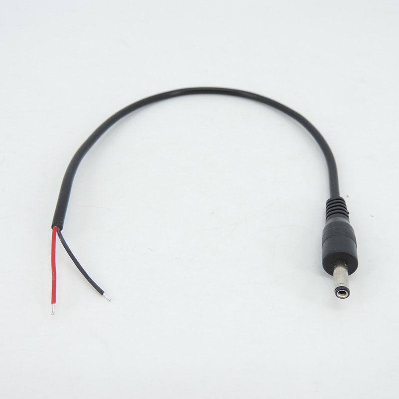 15pcs 0.3m MALE 3.5mm x 1.35mm RIGHT ANGLE STRAIGHT 26awg 90° DC Plug power supply connector cable Cord Tinned Ends DIY REPAIR