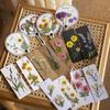 Creative DIY Bookmark Kit: Blank Cards with Embossed Dried Flowers and Leaves
