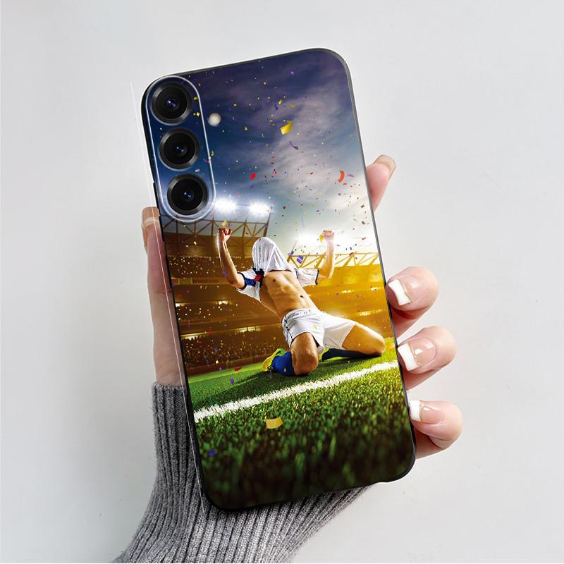 For Samsung Galaxy A26 A36 A56 5G Casing New Design 2024 Heart Printed Black Matte Soft Silicone Protective Cover Case
