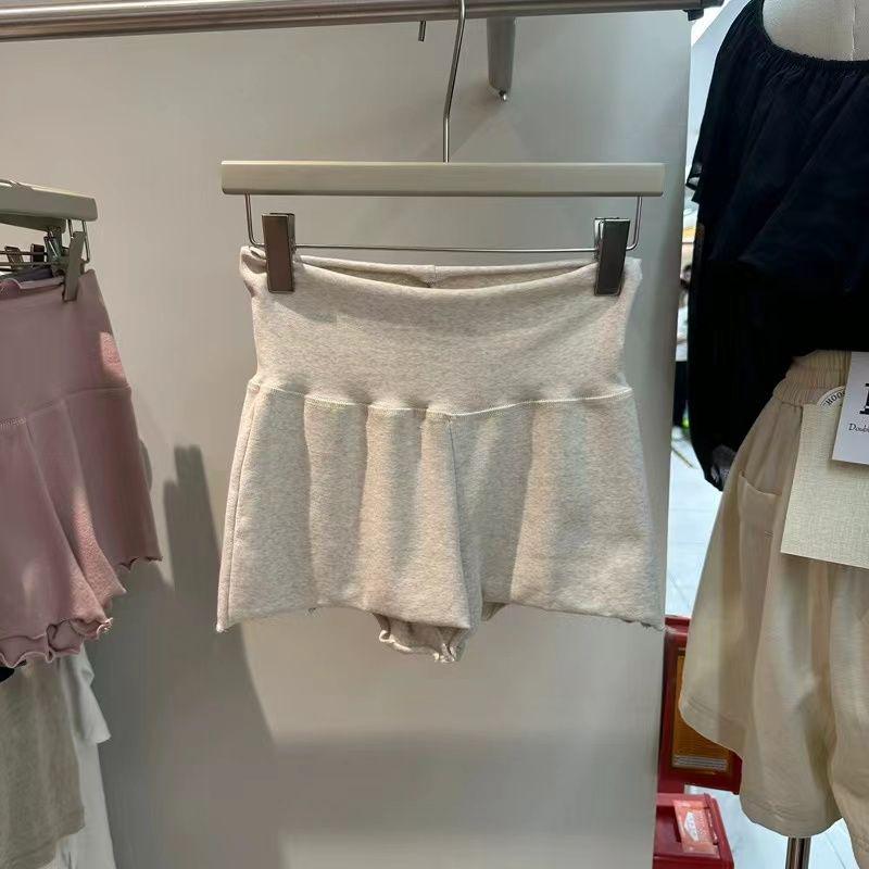 High Elasticity Sexy Gray Ballet-Inspired Slim Shorts