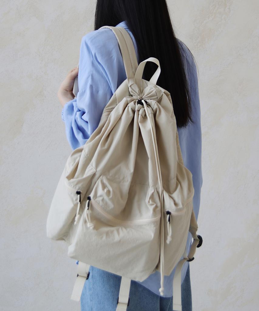 Bymoss Big String Backpack - Beige