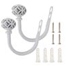 2Pcs Vintage Style Curtain Holdbacks Wall Mounted Tieback Hooks Drapery Tie Backs  Home Decor