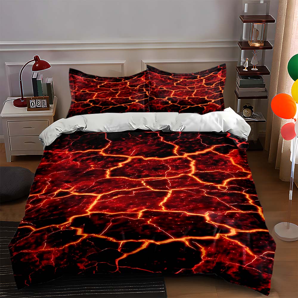 

Molten lava pattern. Bedding Duvet cover sets Duvet covers Pillowcases gifts (1 * Duvet Cover 2 * Pillowcases, without duvet insert) 135x200cm