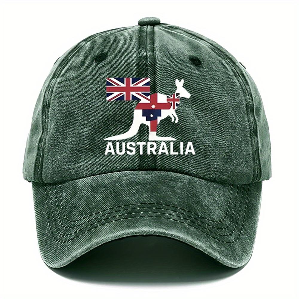 Pc Australia Kangaroo Washed Hats Baseball Hats Hats with Multiple Color Options Adjustable Style DAD Hats Suitable for Out