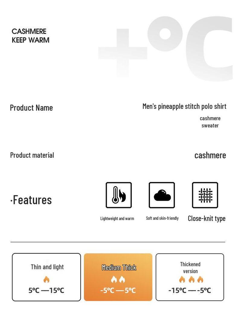 2025 Autumn/Winter Men's Solid Color Cashmere Polo Neck Knitwear, Soft & Fluffy Long Sleeve