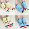 1Pair / 5Pair Cartoon Cute Kawaii Smile Women Toe Socks Casual 3D Art Tube Novelty Color Random!!