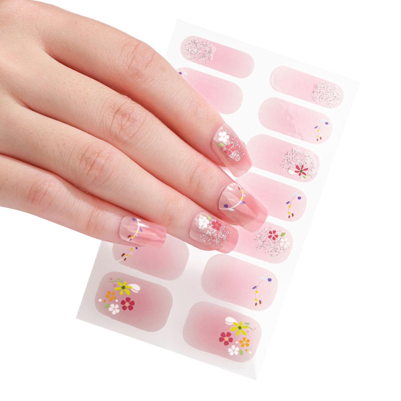 

1 лист полных оберток для ногтей наклейки для ногтей полоски лака наклейки DIY блестящий клей для ногтей наклейки для ногтей для женщин и девочек