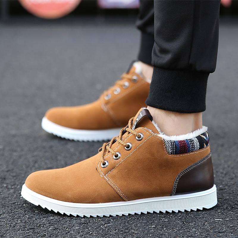 Fashion 2024 Popular Male Footwear Antumn Winter Fashion Casual Shoes for Men Adults Comfortable Senior Suede Black Male Sneakers