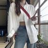 White Shirt Jacket Early Autumn 1116 New Solid Color Shirt Casual Loose Top Women's Spring and Autumn with Long Sleeves
