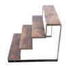 4-stufiges Holzstufenregal, rustikaler Metallrahmen, Parfümhalter, Display-Riser-Ständer für Anbieter, Pop