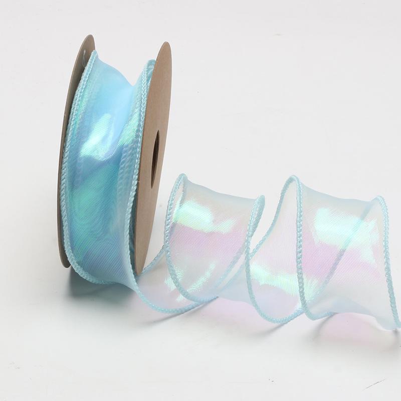 Irisierendes Fischschwanz-Seidengarnband für Geschenk und Bouquet DIY