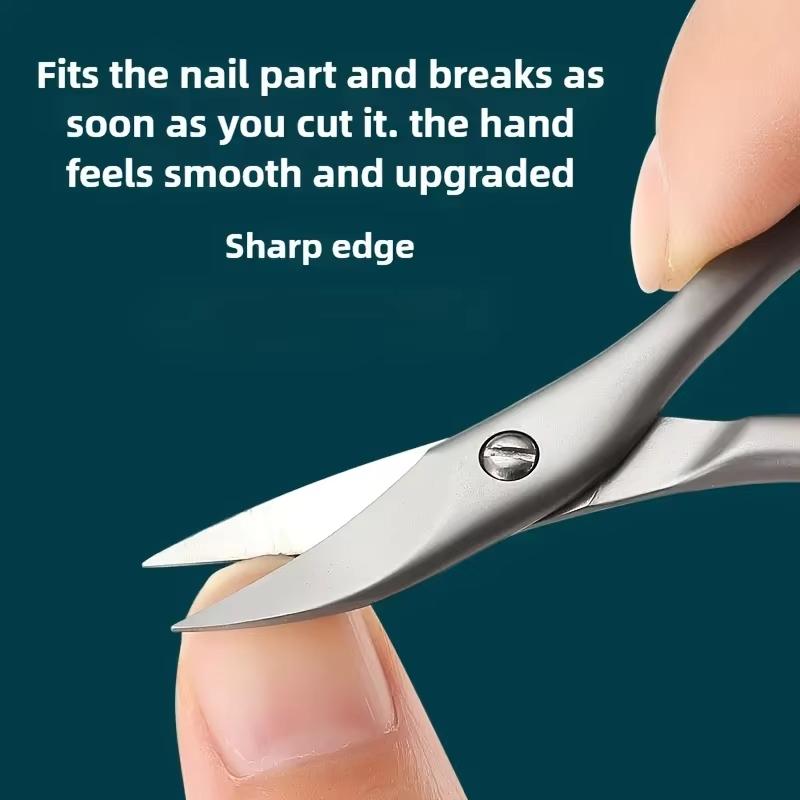 1 st Professionell nagelklippare Sax Ögonbryn Ögonfrans Multifunktionell Böjt blad Manikyr Pedikyr Fingernagel Tånagel Klippare