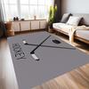Ice hockey cross pattern Flannel-printed floor mats are slip-resistant Suitable for living room bedroom terrace garden carpets