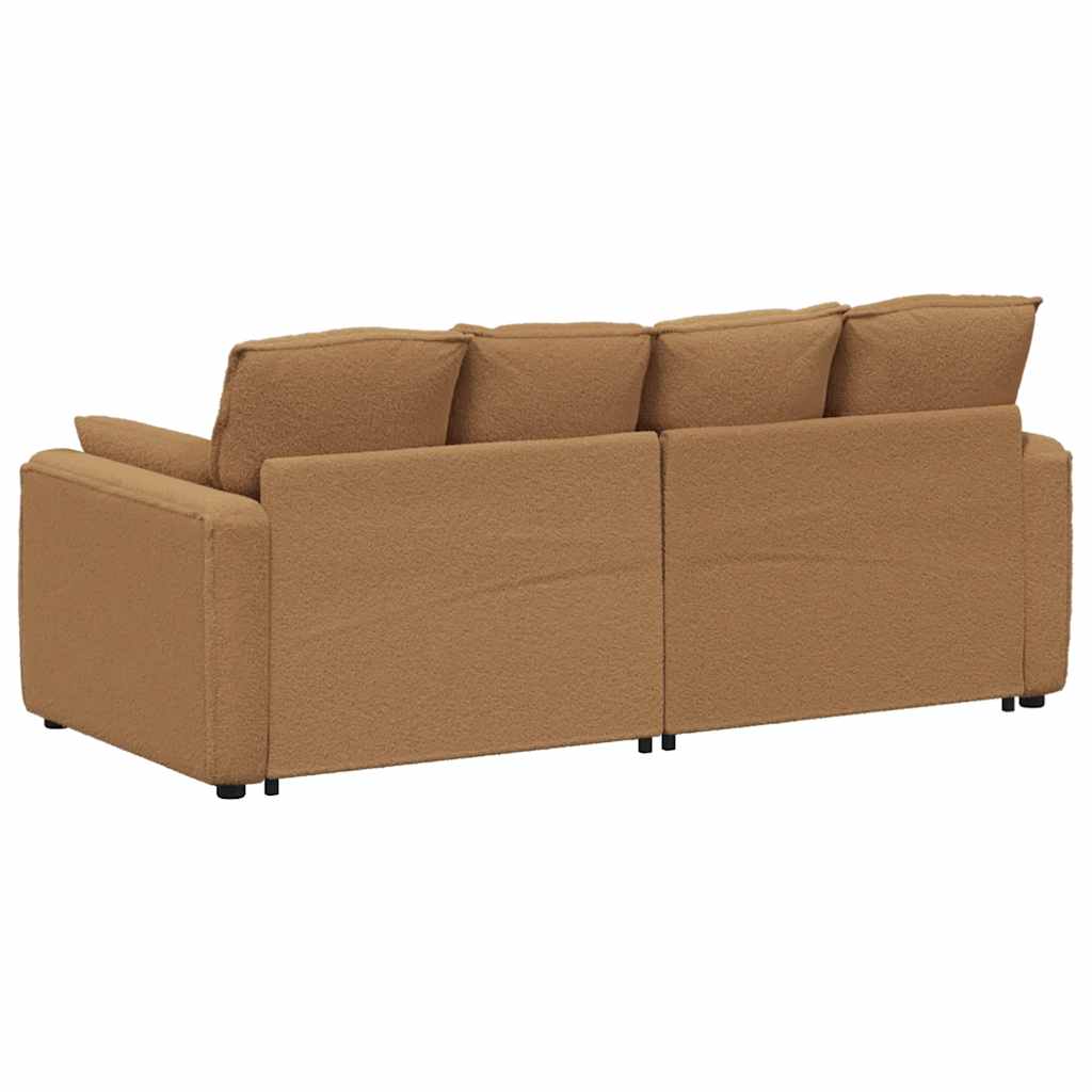 Modular Sofa with Cushions Beige