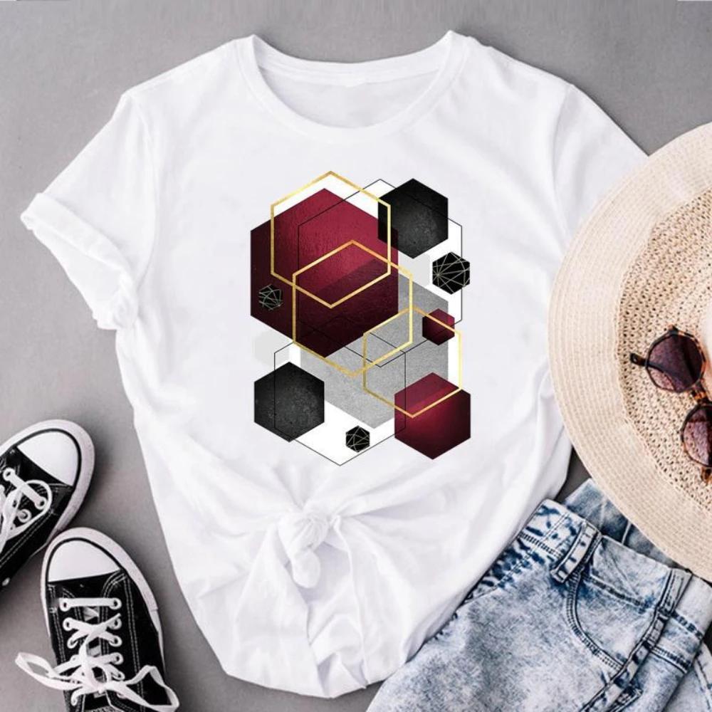 Cartoon Bees Happy Print TShirt Watercolor Animals Womens Casual Short Tee Durable Oversize Casual Tshirt Daily Streetwear S