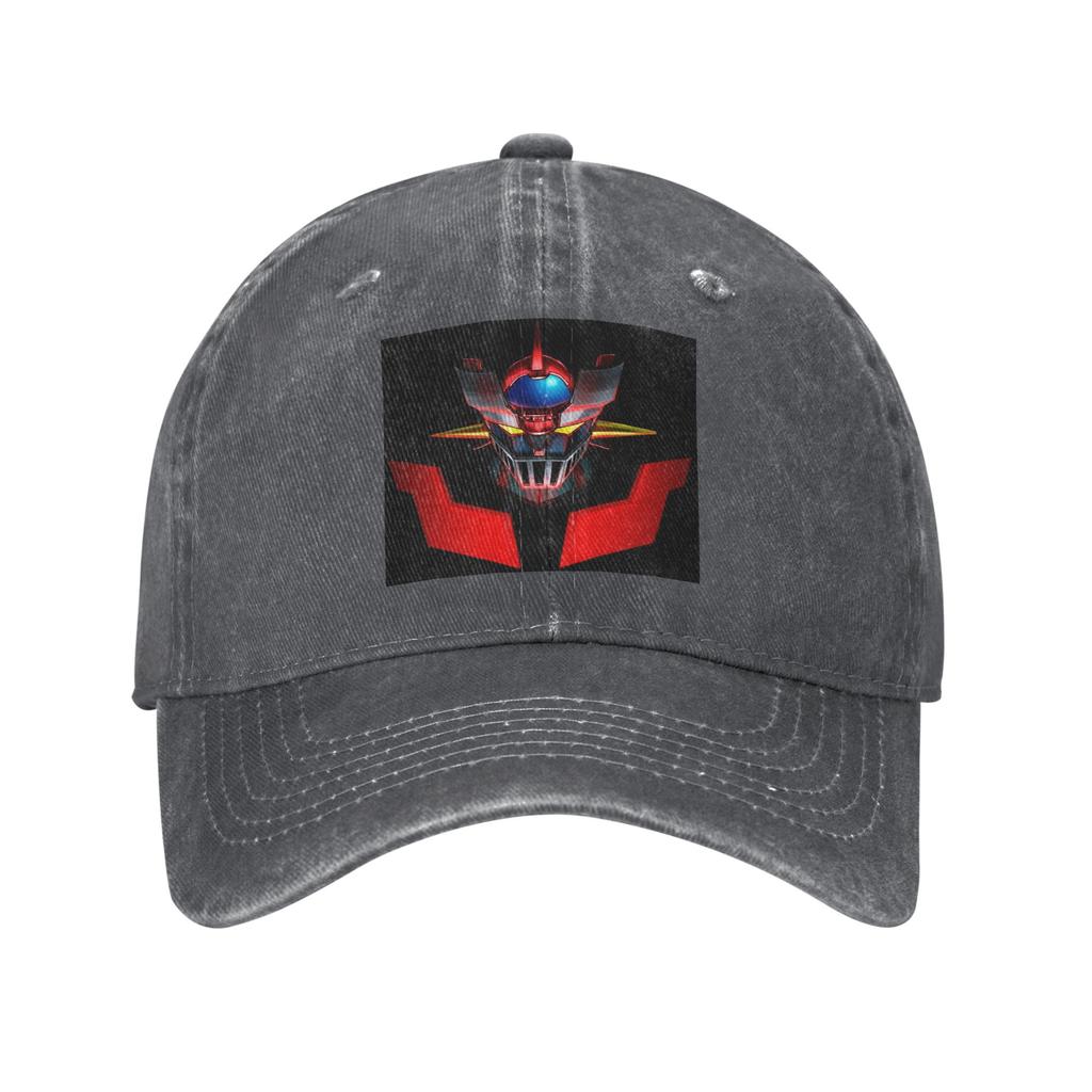 Nordic Mazinger Z Anime UFO Robot Sofa Grendizer Goldorak Washed Denim Cap Baseball Caps Adjustable Hat Summer Baseball Hats
