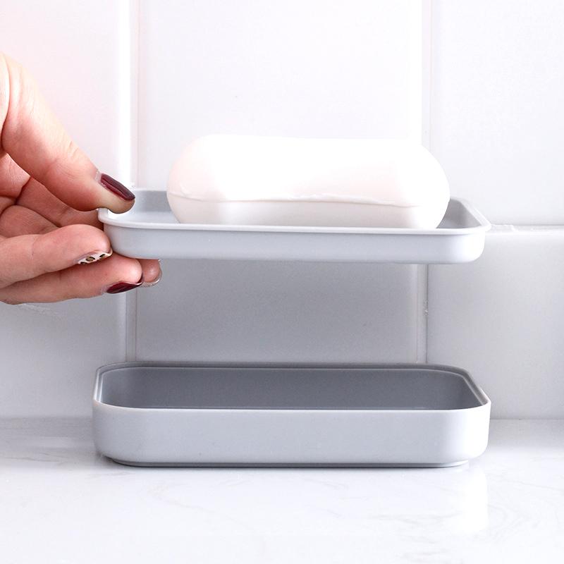 Soap Rack Soap Dish Case Bathroom Basin Draining Soap Tray Soap Holder Soap Container Sponge Storage Cup Racks