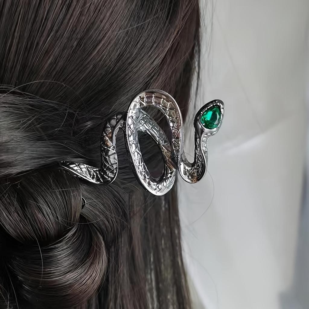Unique Liquid Metal High-end Snake Shaped Women's Hairpin with a Niche Personality Modern Elegance and Coolness Hair Hairpin