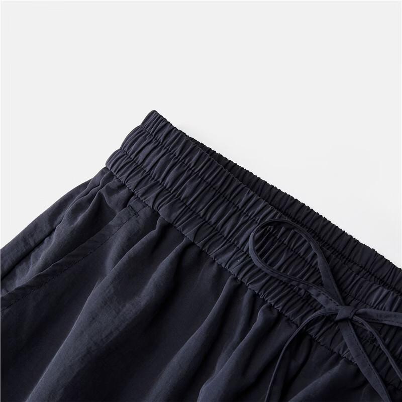 Giordano Women's Cool-Feel Elastic Waist Cropped Cocoon Pants