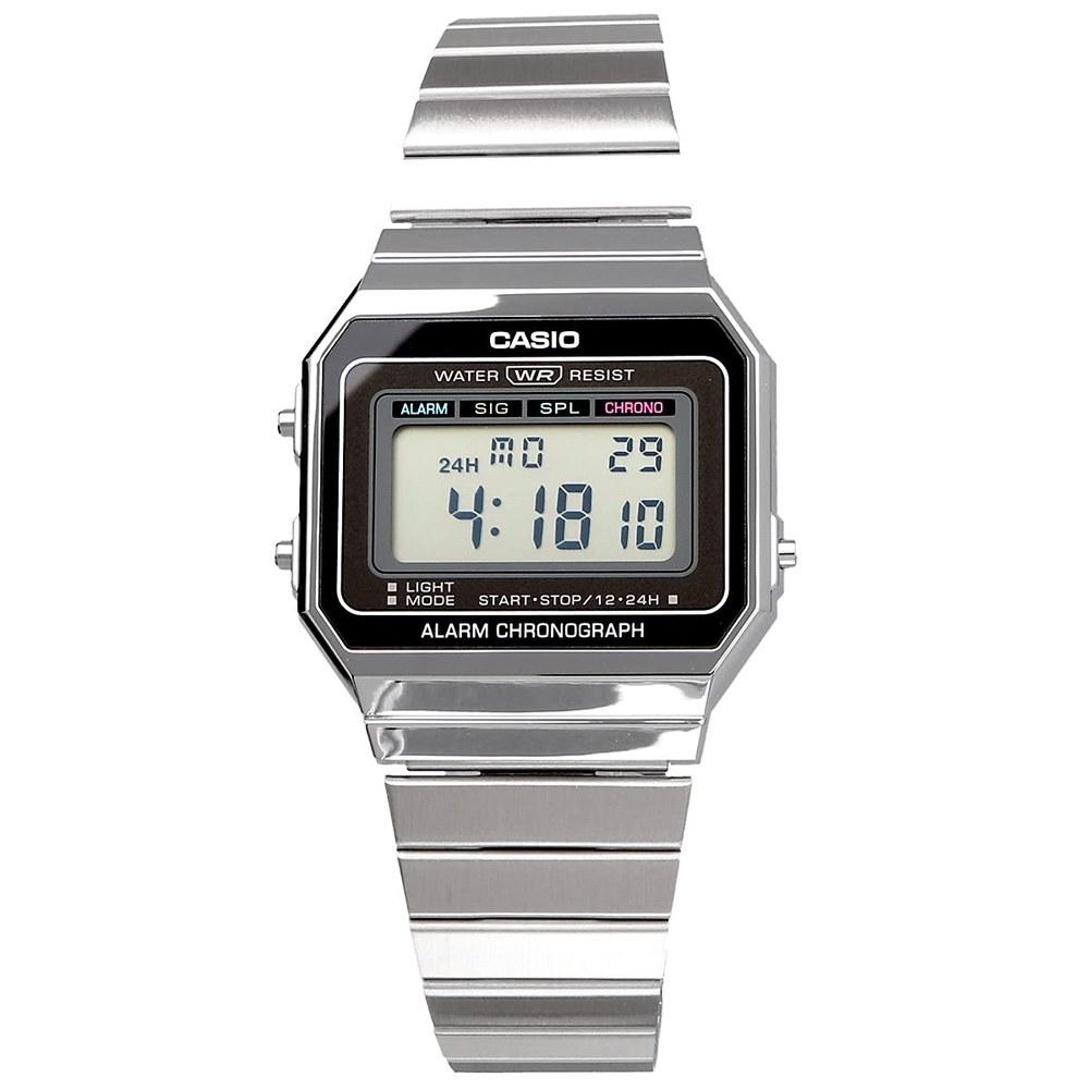 Casio Vintage Series A700W-1A Digital Wristwatch Men and Women Silver