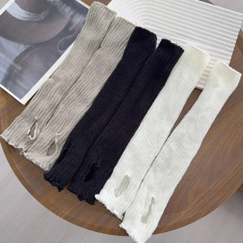 Long Socks For Women Stirrupped Leg Warmers Autumn Winter Over Knee Boot Cuffs Girl Knitted Over-the-calf Leggings Socks