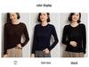 Women's Stylish Slim-Fit Cashmere Sweater with Sequin Inner Layer