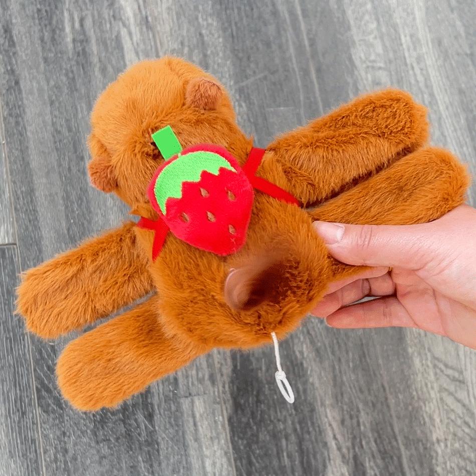 Kapibara doll snapping ring bracelet plush toy wagging tail capybara doll gift girl doll wholesale