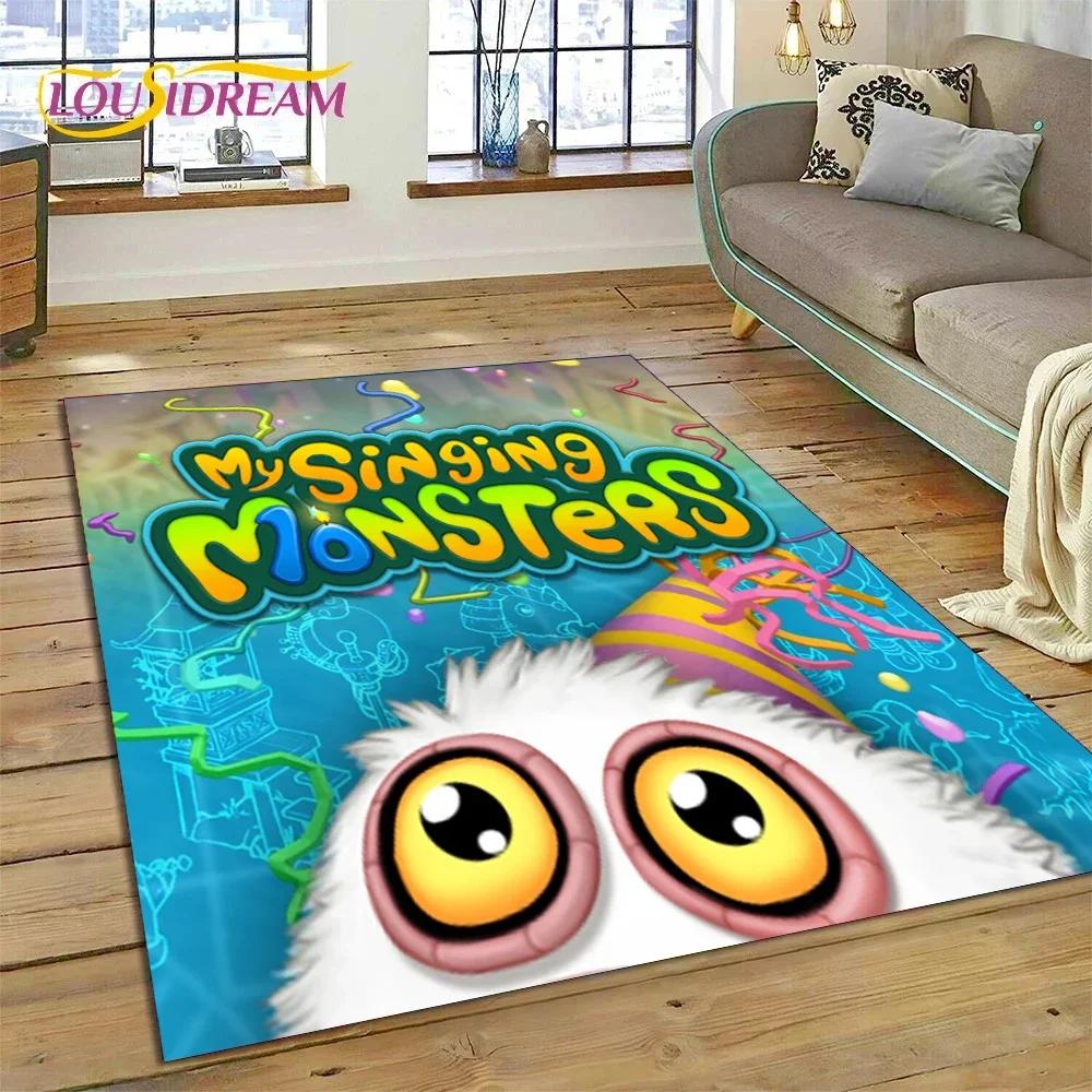 3D-Spiel „My Singing Monsters“ Cartoon-Teppich für Schlafzimmer, Wohnzimmer, Zuhause, Sofa-Dekoration, Kinderspiel, große Dekor-Bodenmatte