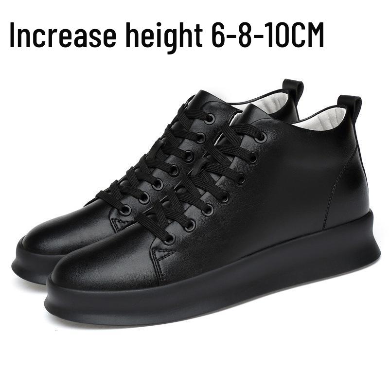 Men's Trendy 10cm Height-Increasing White Casual Shoes - Invisible Lift Sports Board Sneakers