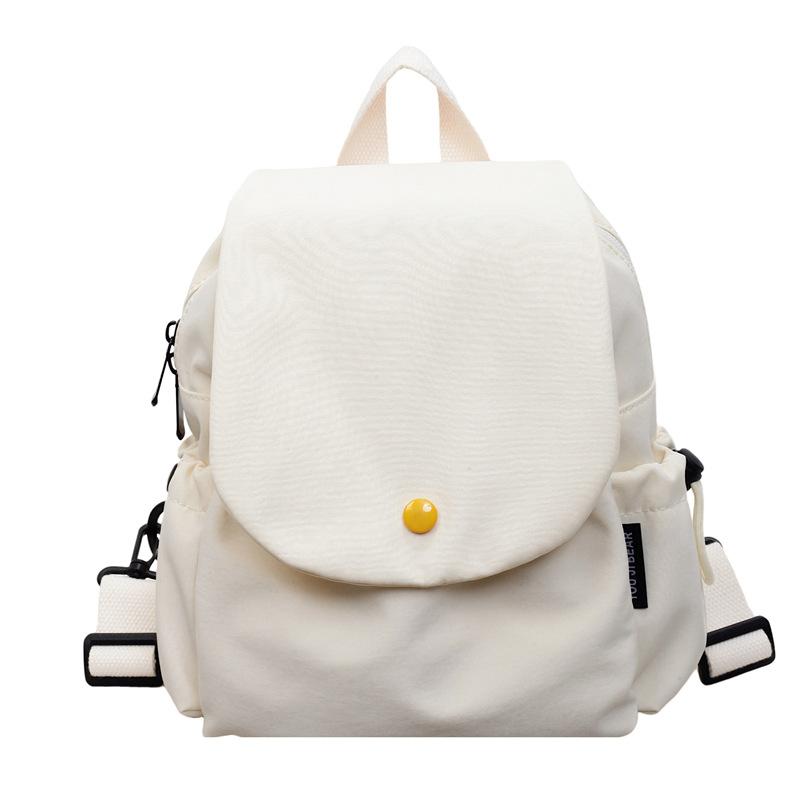 2025 autumn new canvas backpack women's rest backpack lightweight large-capacity flip bag travel student schoolbag