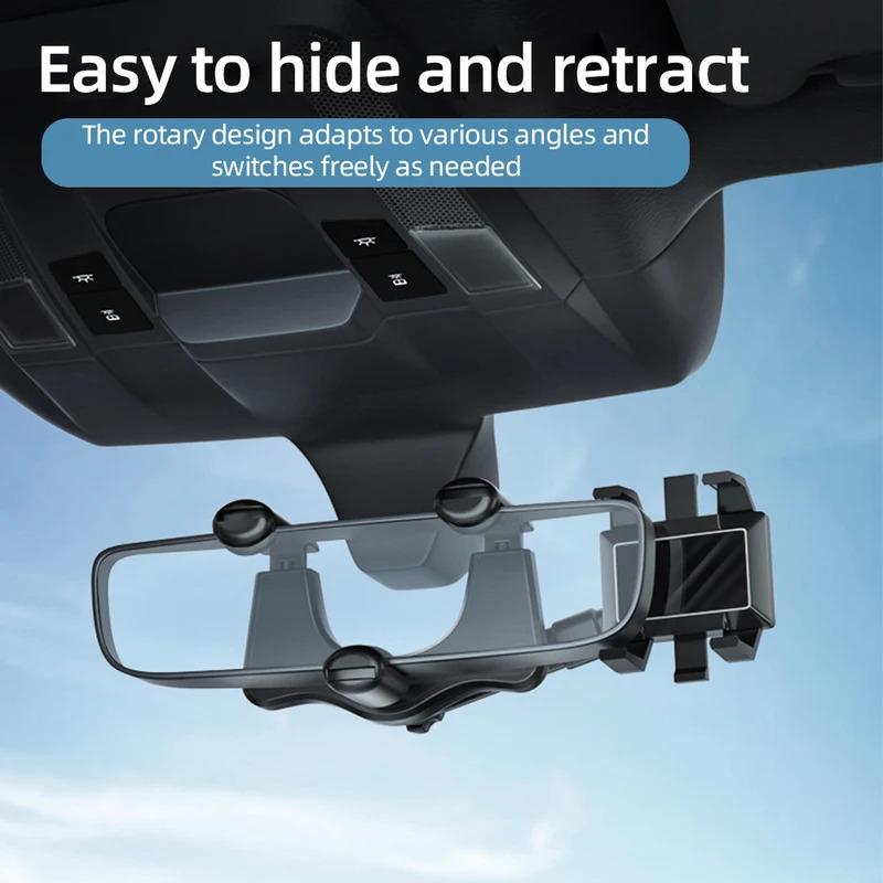 1/2PCS Outdoor Camping Car Phone Holder Rearview Mirror Holder 360 Degree Car Phone Holder Multifunctional Rotating Phone Holder