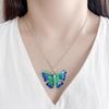 Enamel Butterfly Pendant Necklace Men Women Bohemian Style Choker With Clover Charm Copper Chain Jewelry