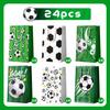 Soccer Gift Bag,24PcsSoccer Favor Bags-Soccer Snack Bag,Soccer Paper Candy Bag&Soccer Birthday Party Decoration&Sports Theme Party Decorations Supplie