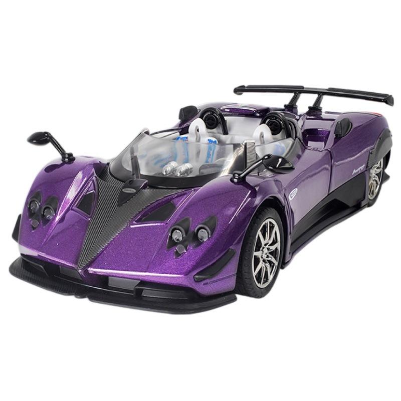 

1/24 Pagani Zonda HP Barchetta Supercar Alloy Car Model Sound and Light Pull Back Children s Toy Collectibles Birthday Gifts